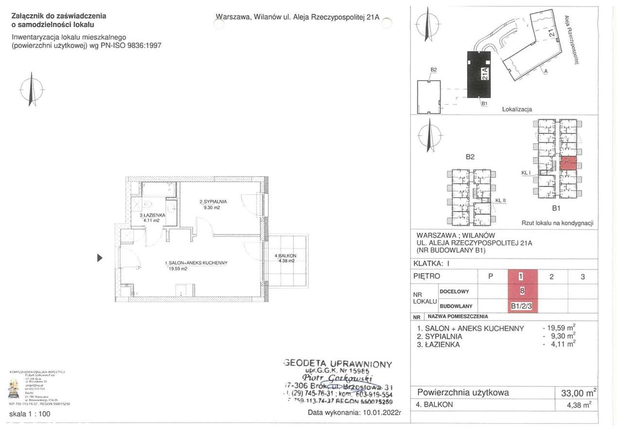 2-pokojowe mieszkanie 33m2 + balkon Bezpośrednio - Pełny obrazek: 2/7