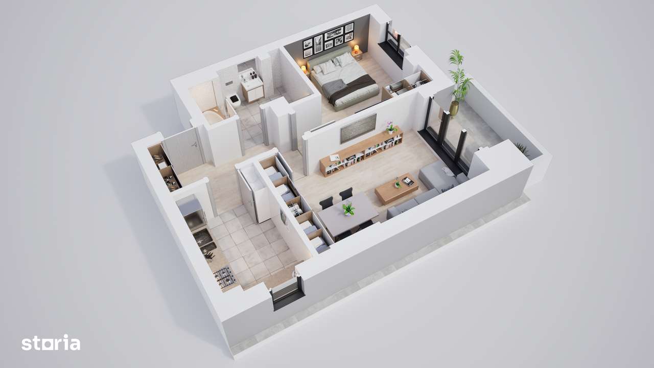 Apartament 2 camere cu parc privat si facilități moderne-3