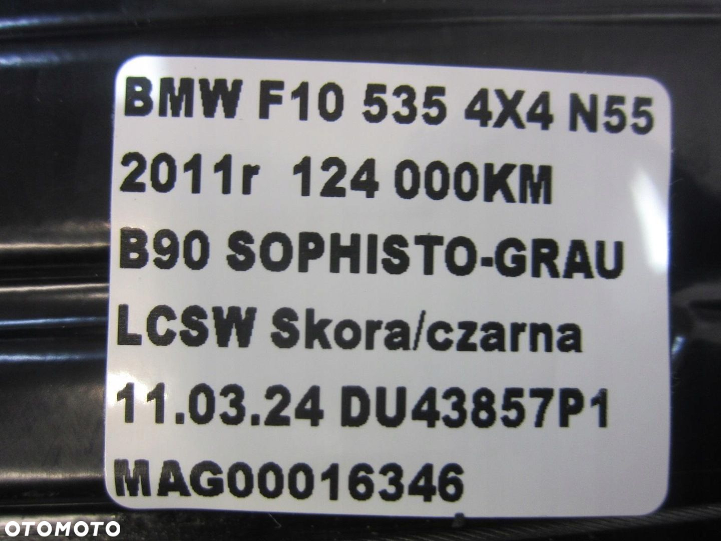 BMW 5 F10 F11 PODNOŚNIK SZYBY LEWY PRZEDNI PRZÓD 51337248171 7231887 - 10