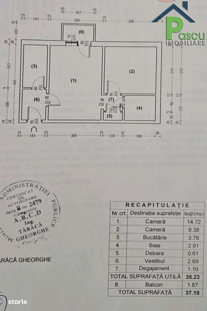 2 camere Eroii Revolutiei, int. Targu Frumos, mobilat, 37 mpu-1