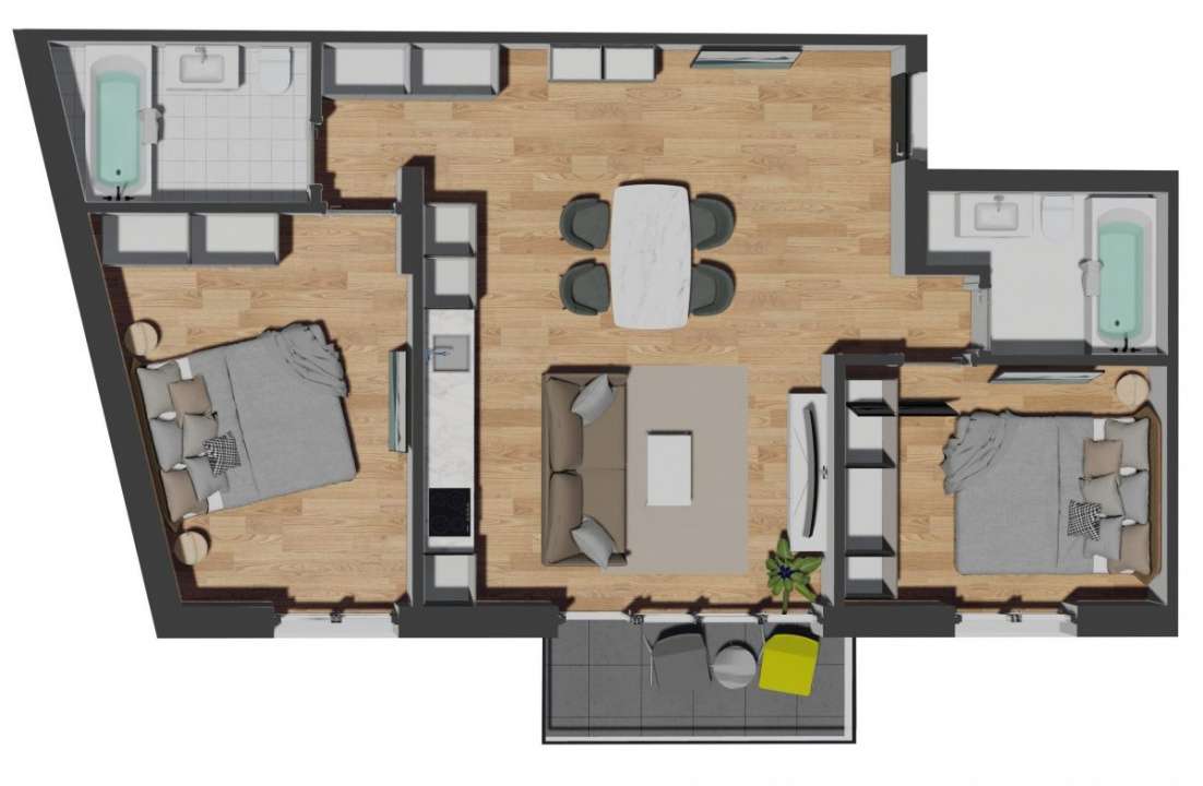 Apartament 3 camere | 2 bai | zona Vivo, Razoare — fotografia 1