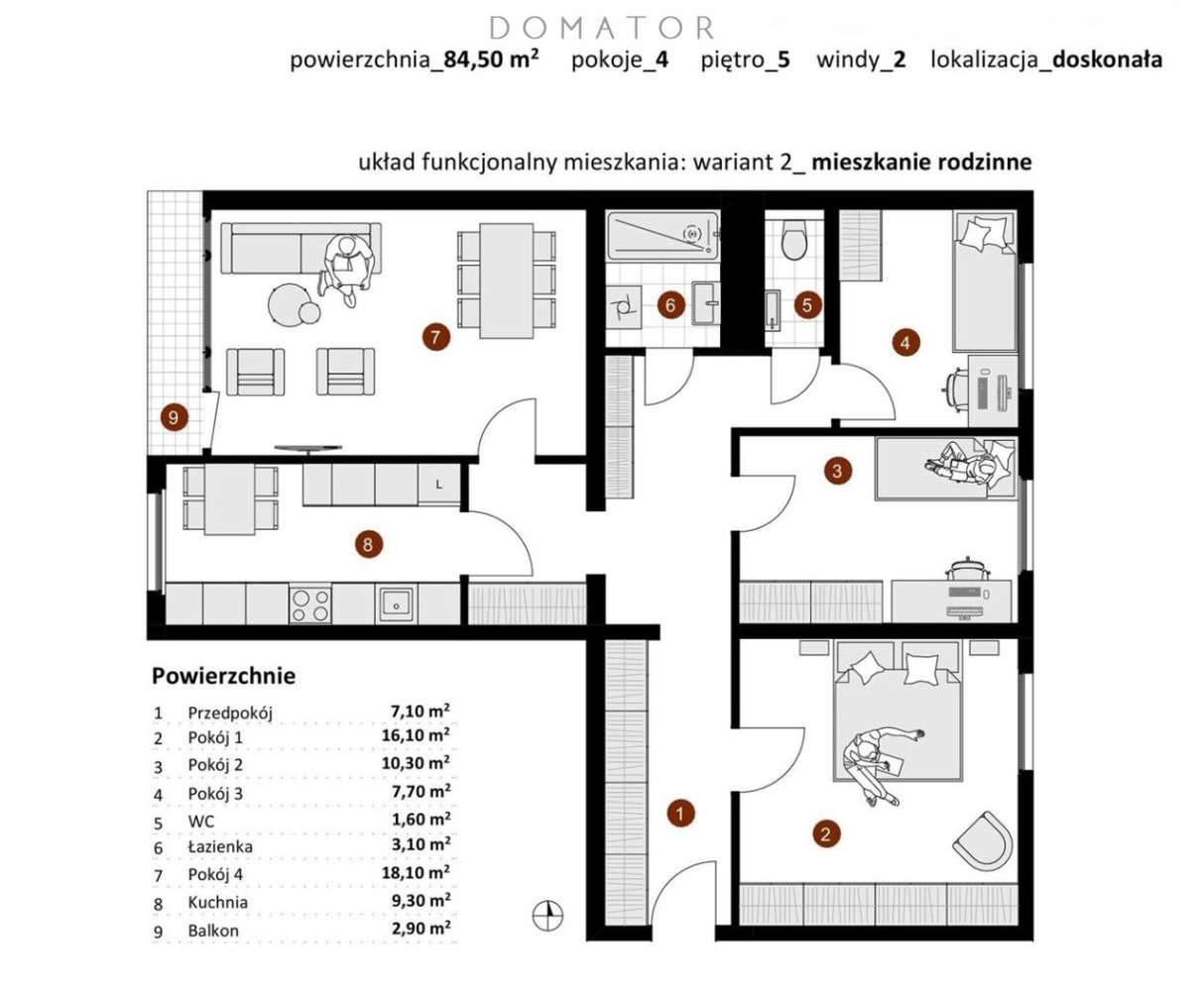 4 duże pokoje z balkonem, bez prowizji-11