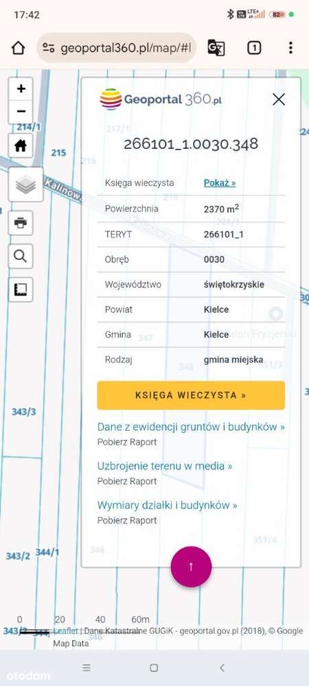 Działka  2370m Kielce z miejscowym planem zagospodarowania przestrzenn - Pełny obrazek: 3/5