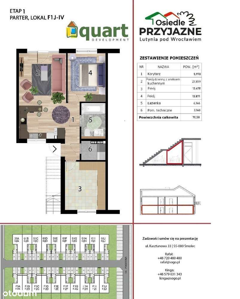 70 m²+OGRÓDEK +1miejsce parking.-KAMERALNE - C - Pełny obrazek: 4/19