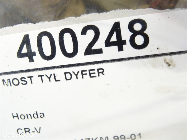 MOST TYŁ DYFER HONDA CR-V I (RD) 1995 - 2002 2.0 16V 4WD (RD1, RD3) 108 kW [147 KM] benzyna 1999 - - 4