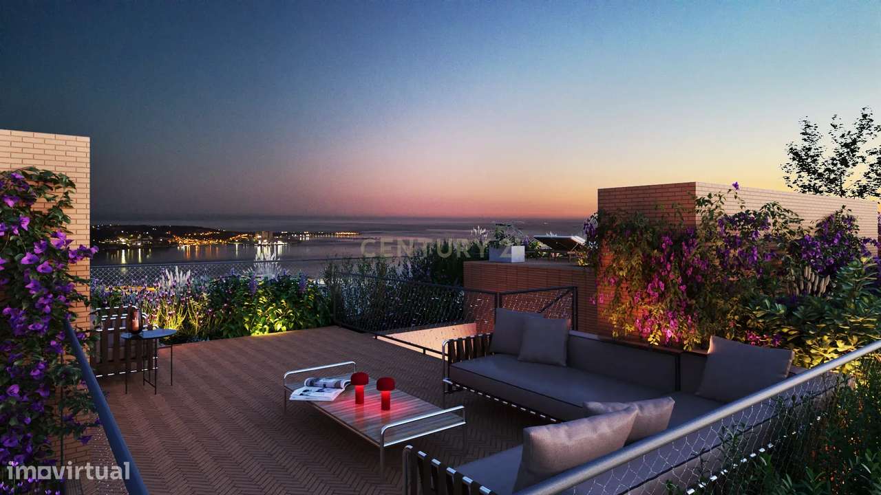 Restelo T1 | Empreendimento Smooth Restelo|Vista panorâmica sobre o ri - Grande imagem: 2/14