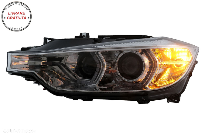 Faruri Angel Eyes LED DRL BMW 3 Series F30 F31 Sedan Touring (10.2011-05.2015) Cro- livrare gratuita - 6