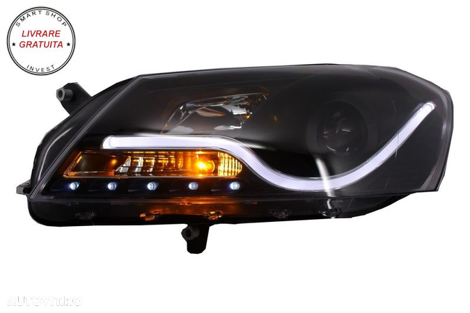 Faruri LED DRL VW Passat B7 (10.2010-10.2014) Negru- livrare gratuita - 5