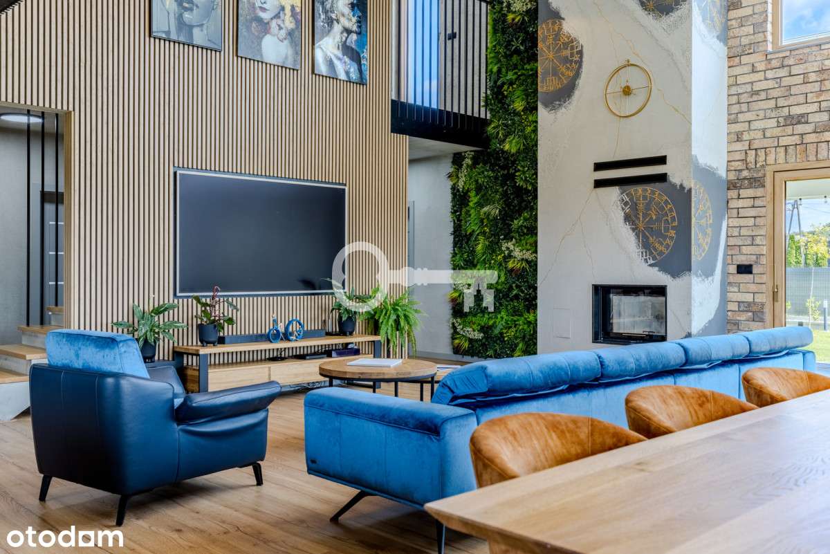 Stylowy pasywny dom | Imponujący salon - Pełny obrazek: 5/15