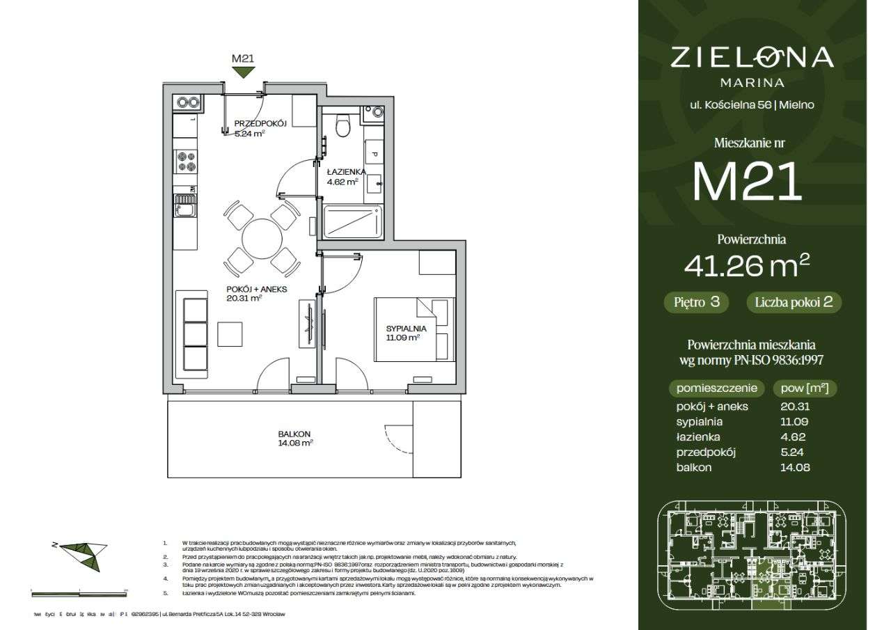 2 pokoje, balkon, SPA, 500 m od plaży – idealne pod najem - M21 - Pełny obrazek: 2/16