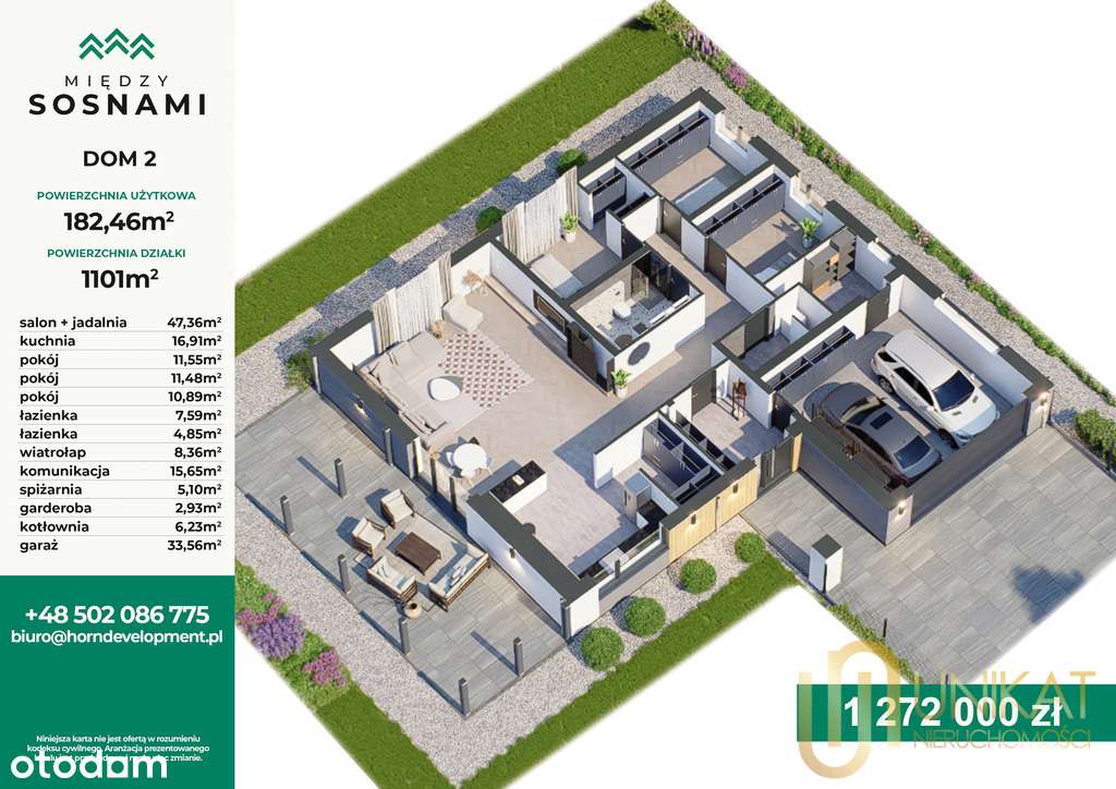 Dom Parterowy w otulinie lasu. Działka 1195m2-11