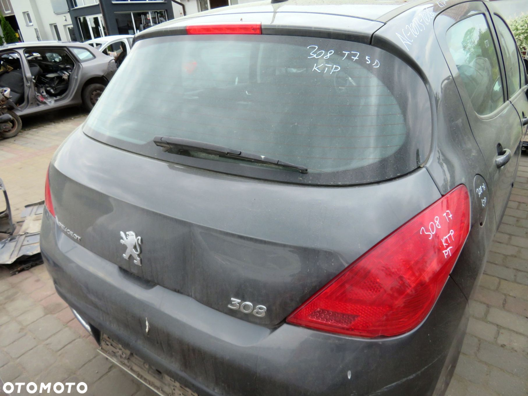 KLAPA BAGAŻNIKA TYLNA 308 I T7 5D HB KTPD  SZARY PEUGEOT 2007-2011 - 2