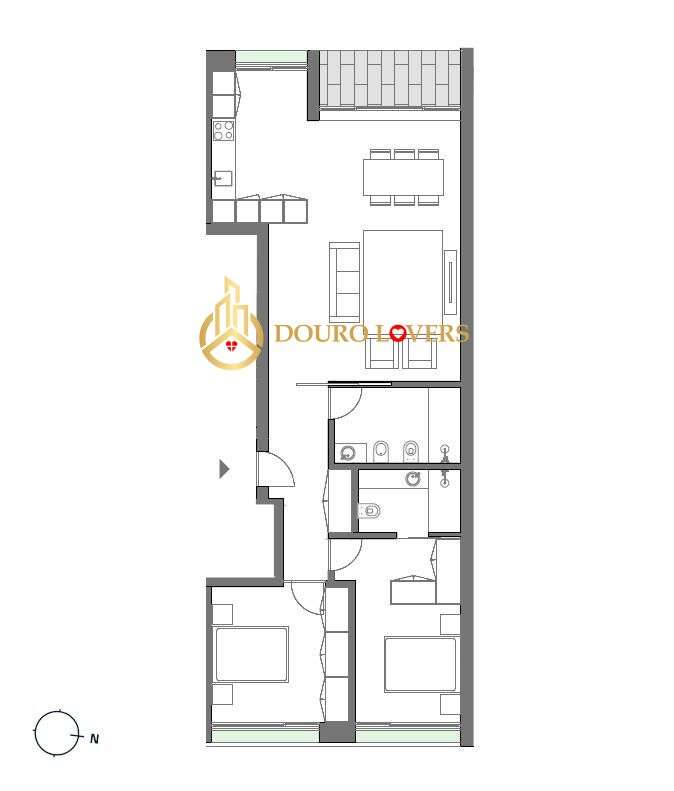 Apartamento T2 com Varanda e Garagem em Matosinhos-22