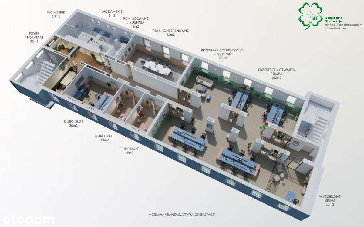 Grunwald, piętro/ piętra  biurowca na sprzedaż, świetna  lokalizacja-2