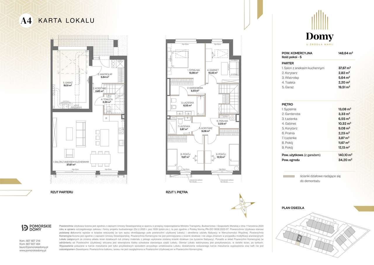 Domy u Źródła Marii | dom 5-pok. | A4 - Pełny obrazek: 2/9
