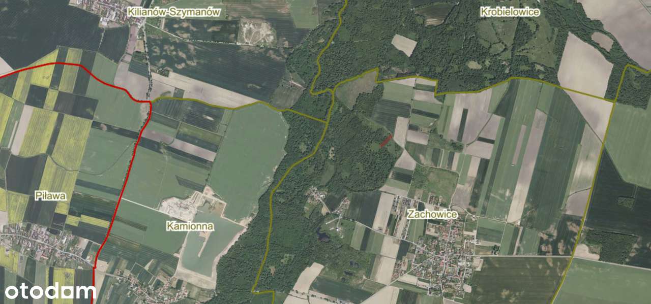 inwestycja-działka 2800m2  ze ścianą lasu Zachowice -Kąty Wrocławskie-1