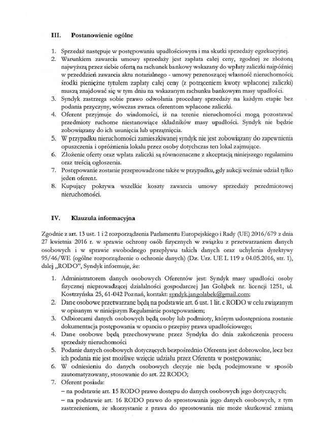 Syndyk sprzeda udział 1/2 w spółdzielczym własnościowym prawie do lok. - Pełny obrazek: 5/6