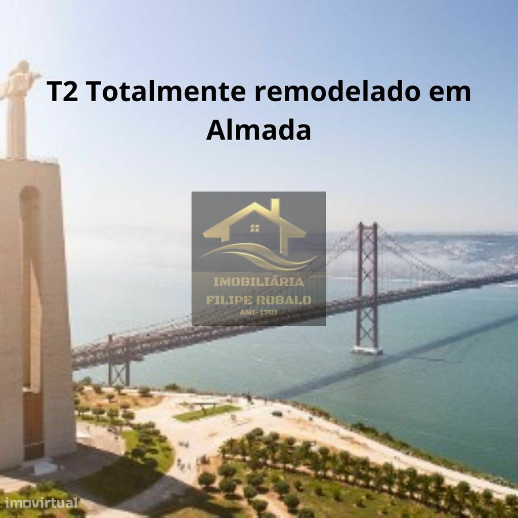 T2 Almada Remodelado Vista para o Cristo Rei 2 Andar impecável