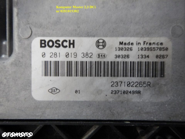 TRAFIC 2,0 DCI Bosch 0281018497 lub 237101754R - 9