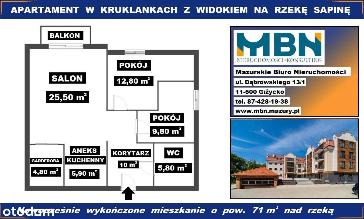 Ekskluzywny apartament 71,2 m2 w Kruklankach-16