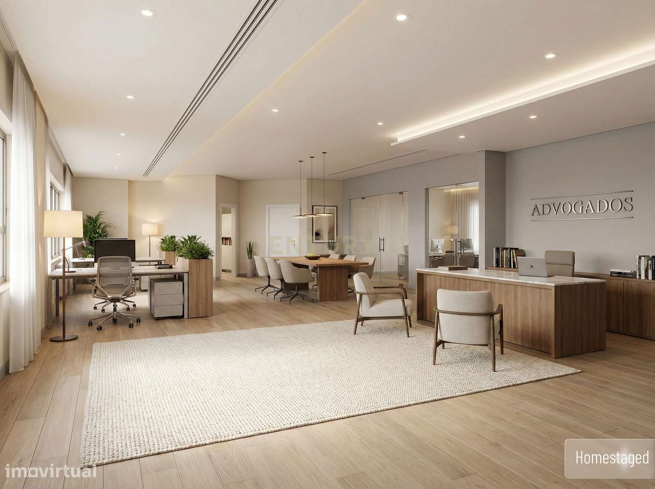 Escritório com Luz, escala e centralidade no 10.º andar de um edifício-3