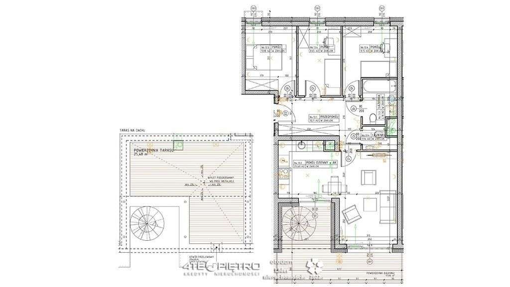 Nowe, Ponikwoda, 2025 r., taras na dachu 25 m2 - Pełny obrazek: 2/3