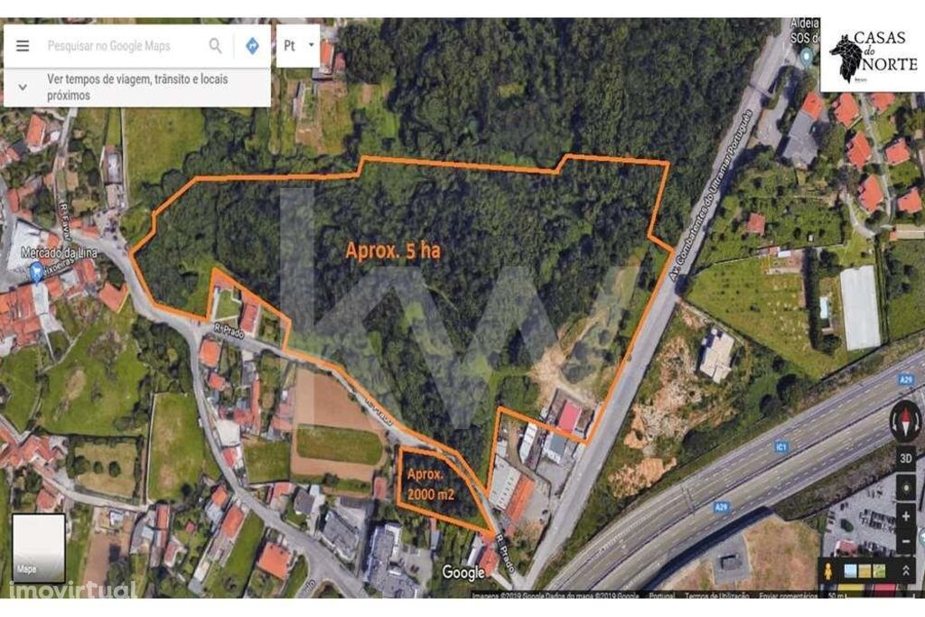 Terreno com 2.000m2 para construção, Gulpilhares, V.N.Gaia