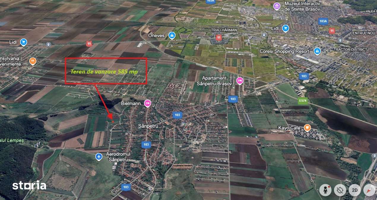 Teren intravilan de vanzare, cu vedere catre Dealul Lempes - Sanpetru-2