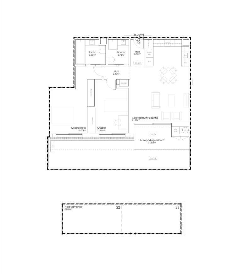Fantástico apartamento T2 Novo-11
