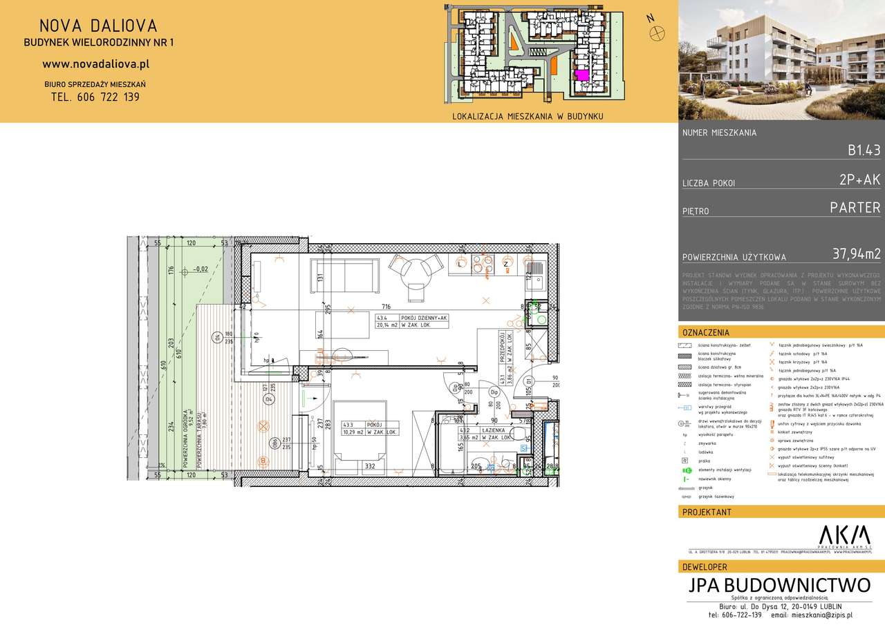 2-pokojowe mieszkanie 37m2 + ogródek Bez Prowizji - Pełny obrazek: 2/9