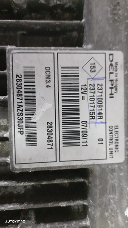 Calculator motor Renault Megane 3 1.5 dci cod 237101715R - 2