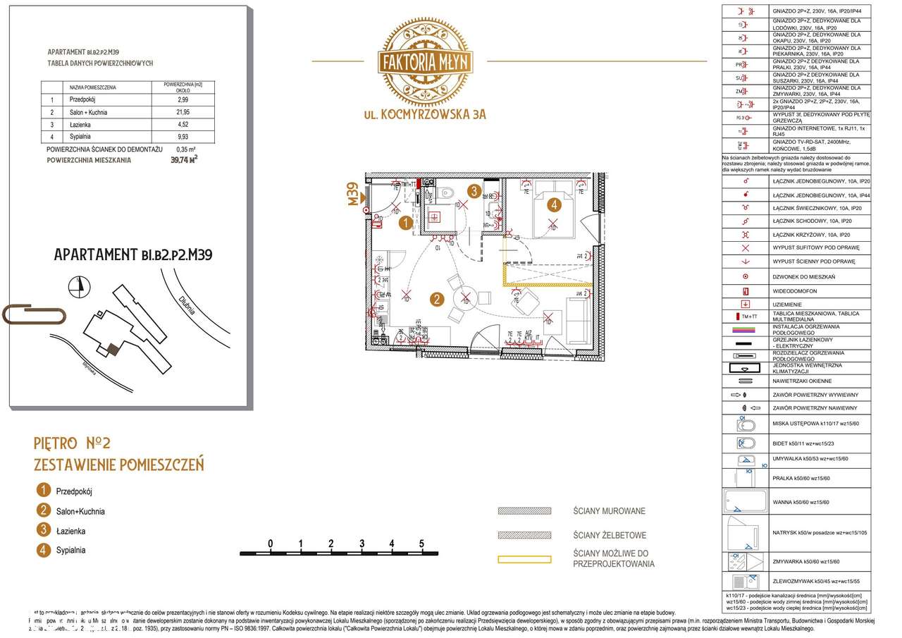 2-pokojowe mieszkanie 39m2 Bez Prowizji - Pełny obrazek: 2/7