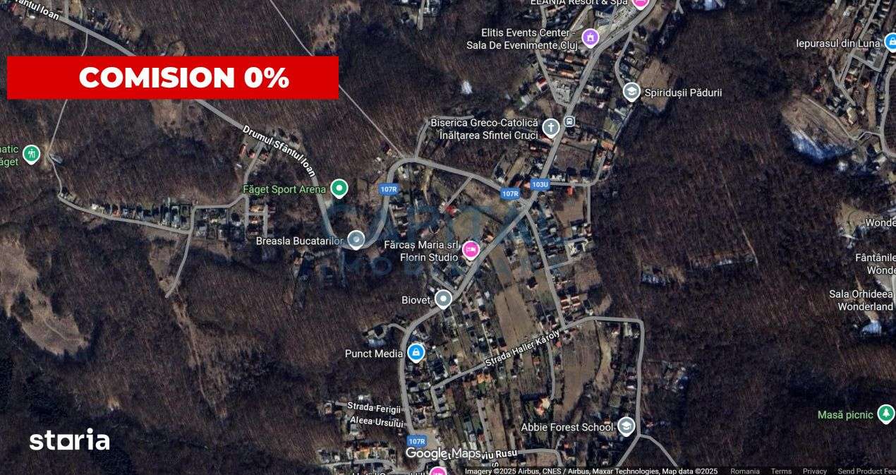 Teren de vanzare in Faget – 800 mp, front stradal generos de 19 m - Imagine principală: 1/1