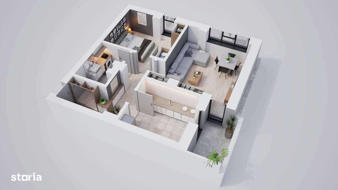 Apartament 2 camere | Spatii verzi și confort | Cartier privat-6