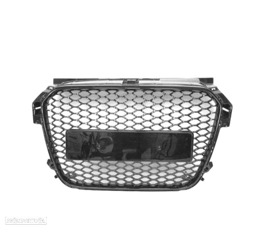 GRELHA DIANTEIRA PARA AUDI A1 LOOK RS1 12-15 PRETO - 2