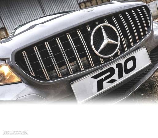 GRELHA FRONTAL LOOK AMG GT PARA MERCEDES CLA C117 PRETO CROMO 13-16 - 2