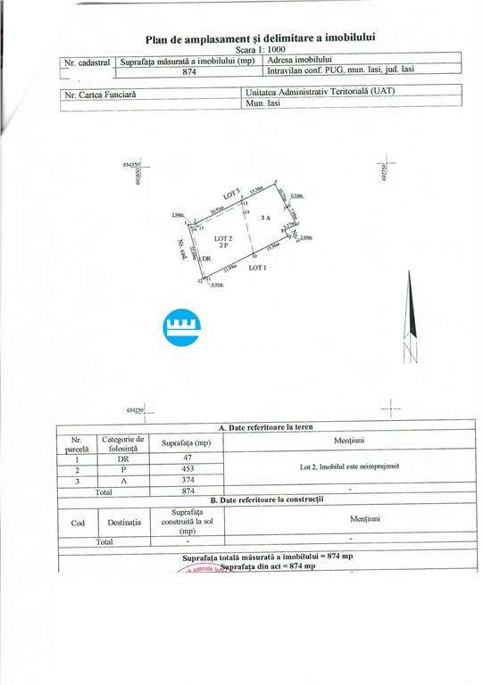 Teren cu autorizatie de vanzare in Iasi, zona Pacurari - Imagine principală: 2/7