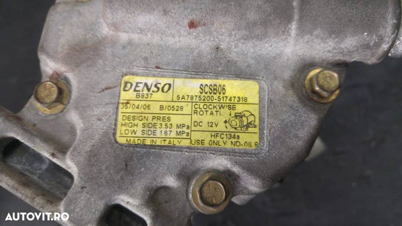 Compresor ac 1.2 1.4 b lancia ypsilon fiat idea panda 2 doblo albea 5a7875200 51747318 - 3