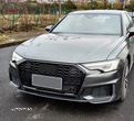 Grila Bara Fata Audi A6 C8 4K (2018-up) RS6 Design Negru Lucios- livrare gratuita - 2