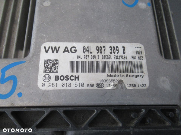 KOMPUTER STEROWNIK SILNIKA VW GOLF VII 7 1.6 TDI 04L907309B 2012- - 4