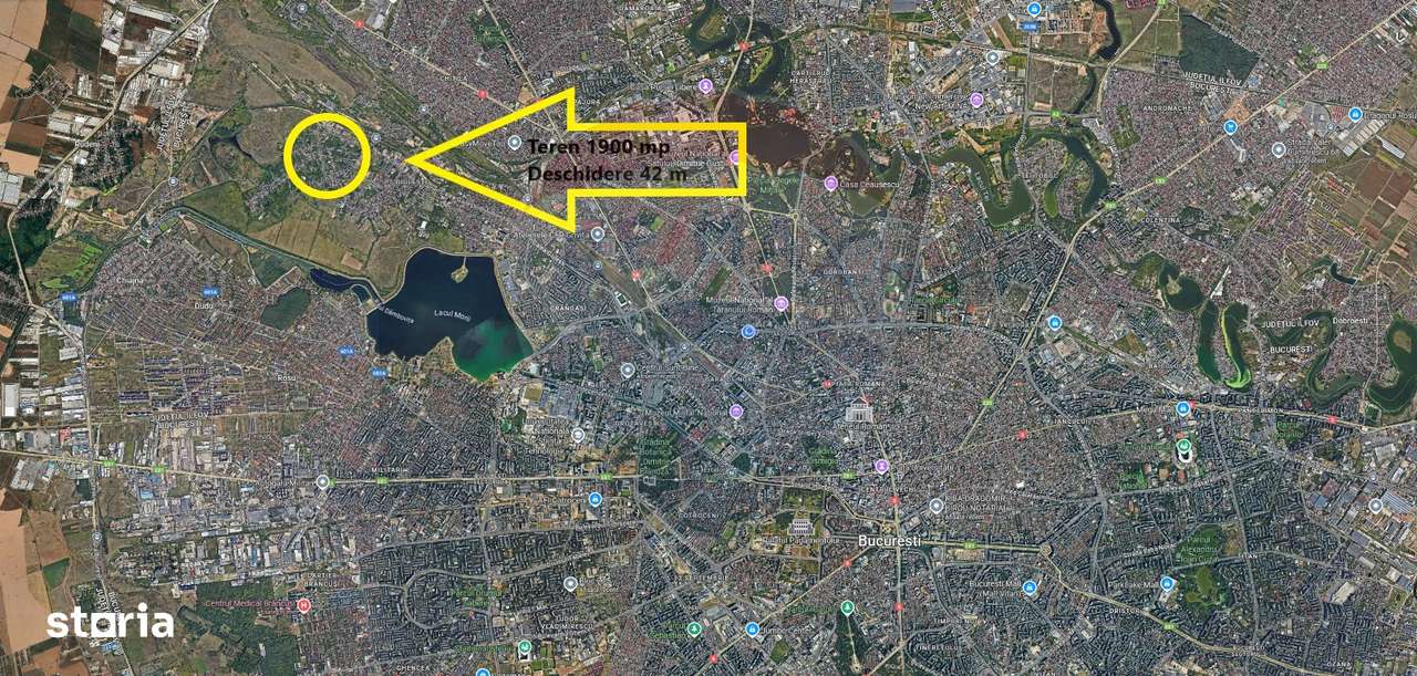 Teren de vanzare Strada Sculptorilor Giulesti, 1900 mp, deschidere 42m - Imagine principală: 3/6
