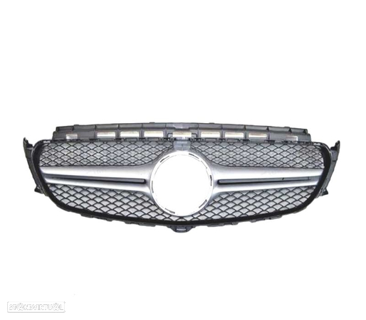 GRELHA DIANTEIRA PARA MERCEDES W213 S213 C238 PRETO CROMADO - 2