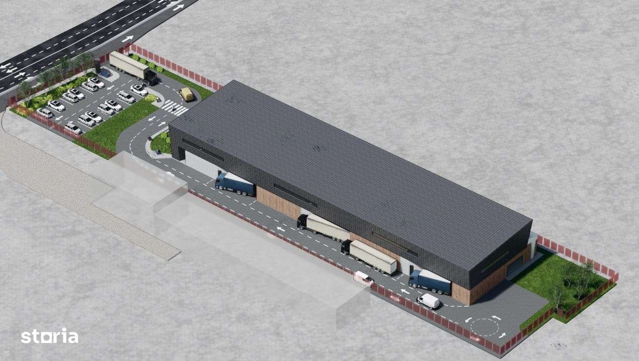 Teren cu PUZ pentru construire hala cu functiune industriala si de dep - Imagine principală: 2/3