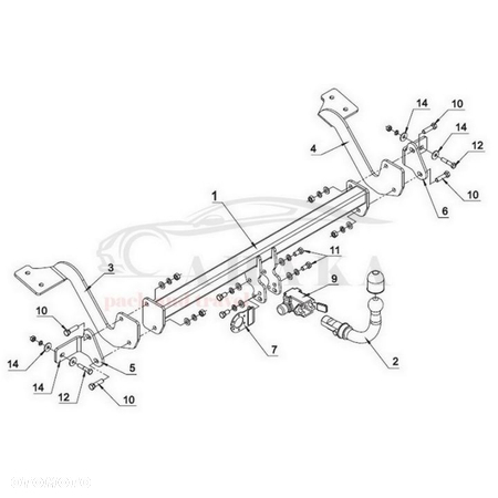 Hak Holowniczy Automat Do Citroen Berlingo Ii L1 2008-2018 (Długość Pojazdu 4380 Mm) - 3