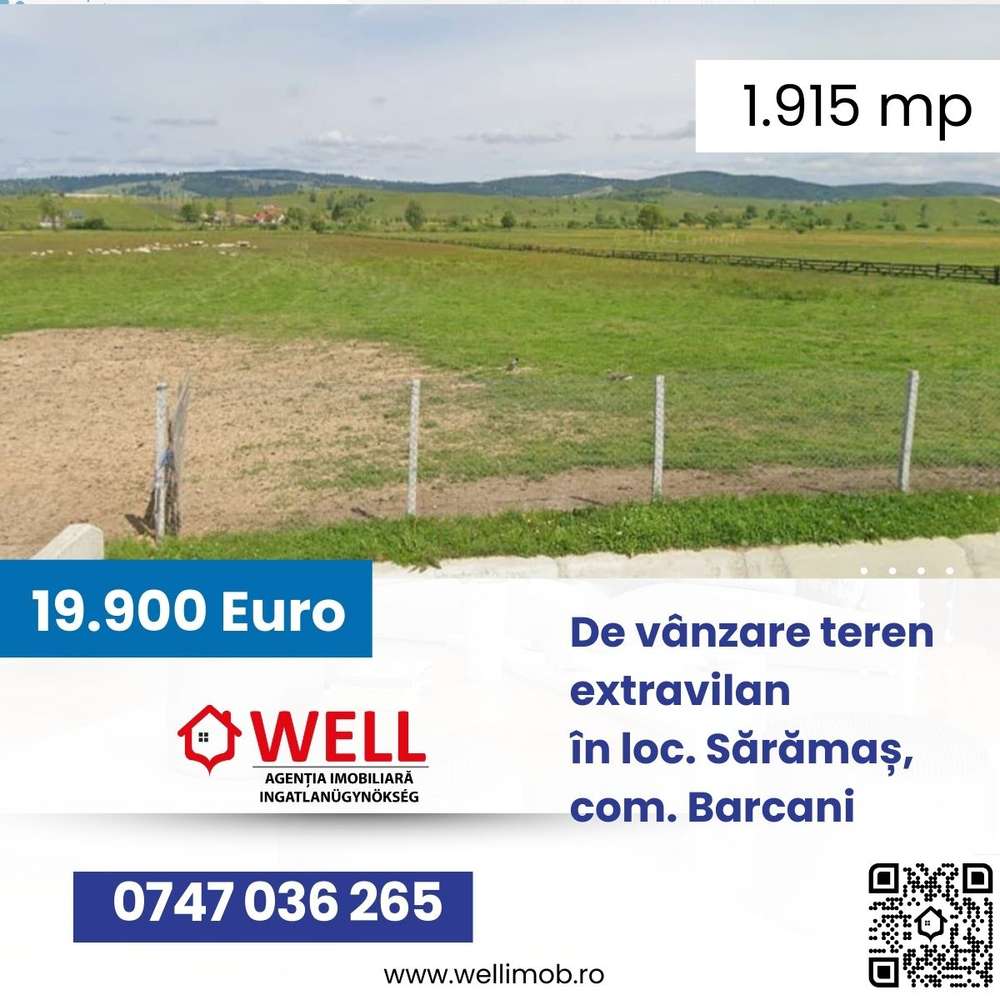 De vânzare teren extravilan în  loc. Sărămaș, com. Barcani - Imagine principală: 1/4