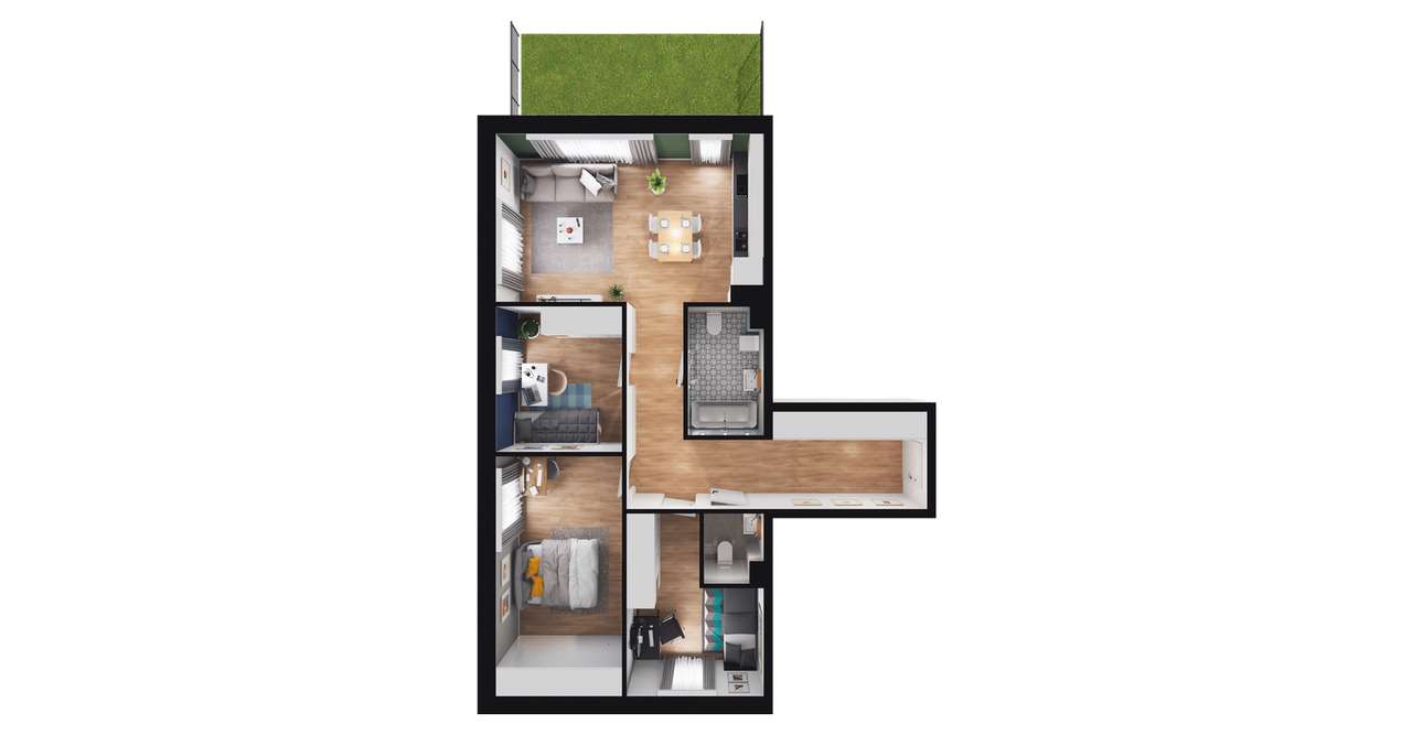 ul. Stawowa | mieszkanie 4-pok. | 1.2 - Pełny obrazek: 3/9
