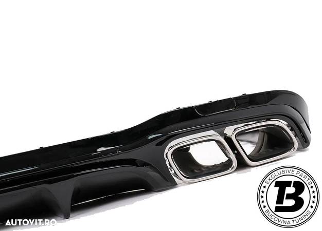 Difuzor Bara Spate cu Ornamente compatibil cu Mercedes E Class W213 Facelift E63 Design - 4