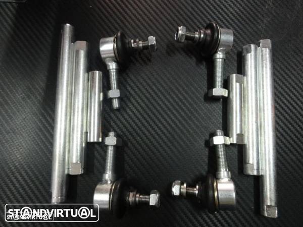 Tirantes / pendurais com regulaçao para BMW E46, E46 Compact, E90, E91, E87, E88, E82, Skoda Fabia, Skoda Octavia 1Z, VW Eos, Golf 5, Golf 6, Jetta 5, Passat 3C, POLO 6R, POLO 9N, Seat Ibiza 6J, Ibiza 6L, Altea, Leon 1P, Toledo 5P, Altea, Audi A1, A3 8P, Opel Astra G, Zafira A, Mini One, Cooper S - 1