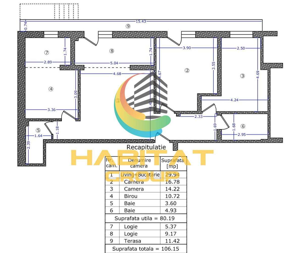 Apartament de vanzare 4 camere, 2 bai, la 13 min de metrou Brancoveanu - Imagine principală: 5/9