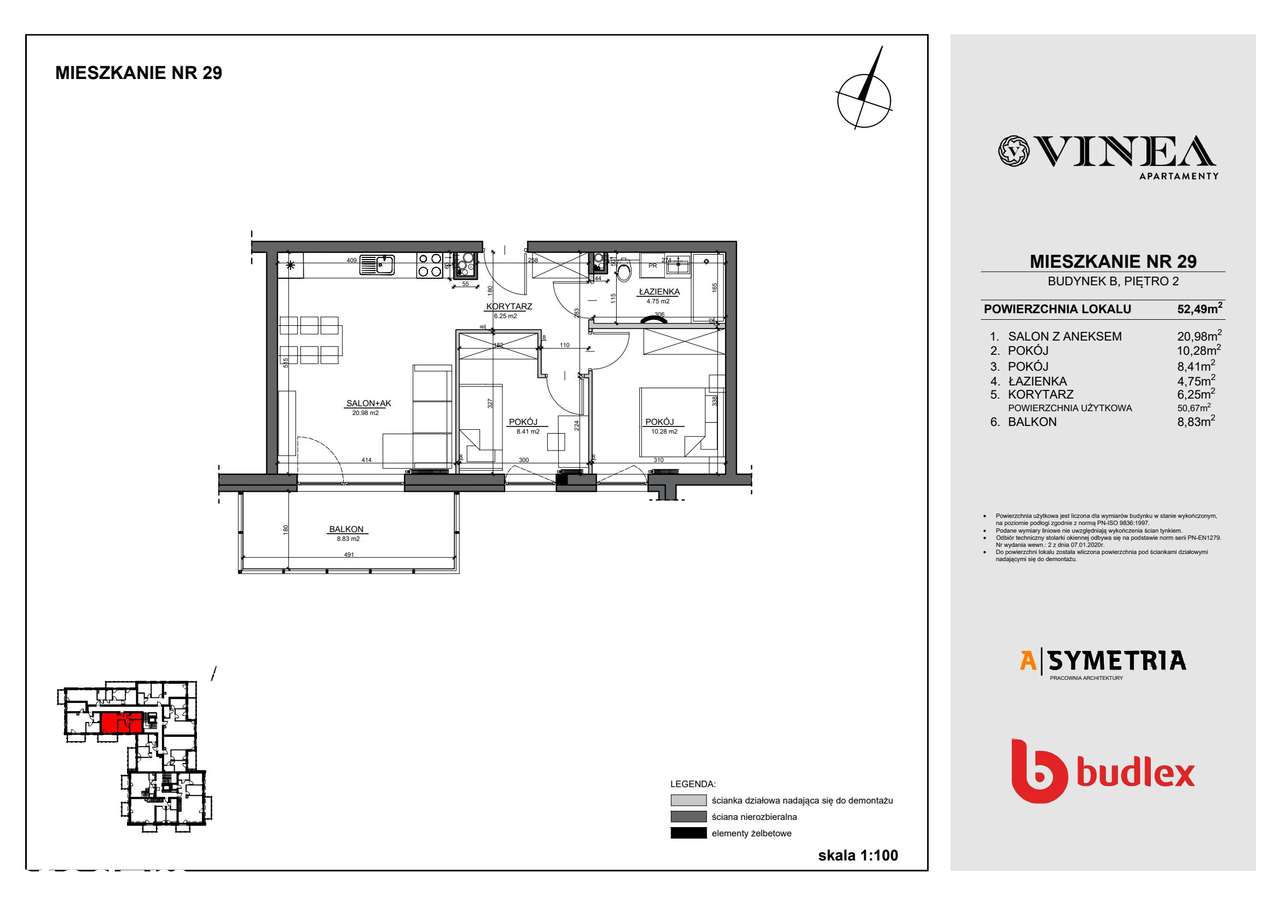 3-pokojowe mieszkanie 50m2 + balkon Bezpośrednio - Pełny obrazek: 2/7